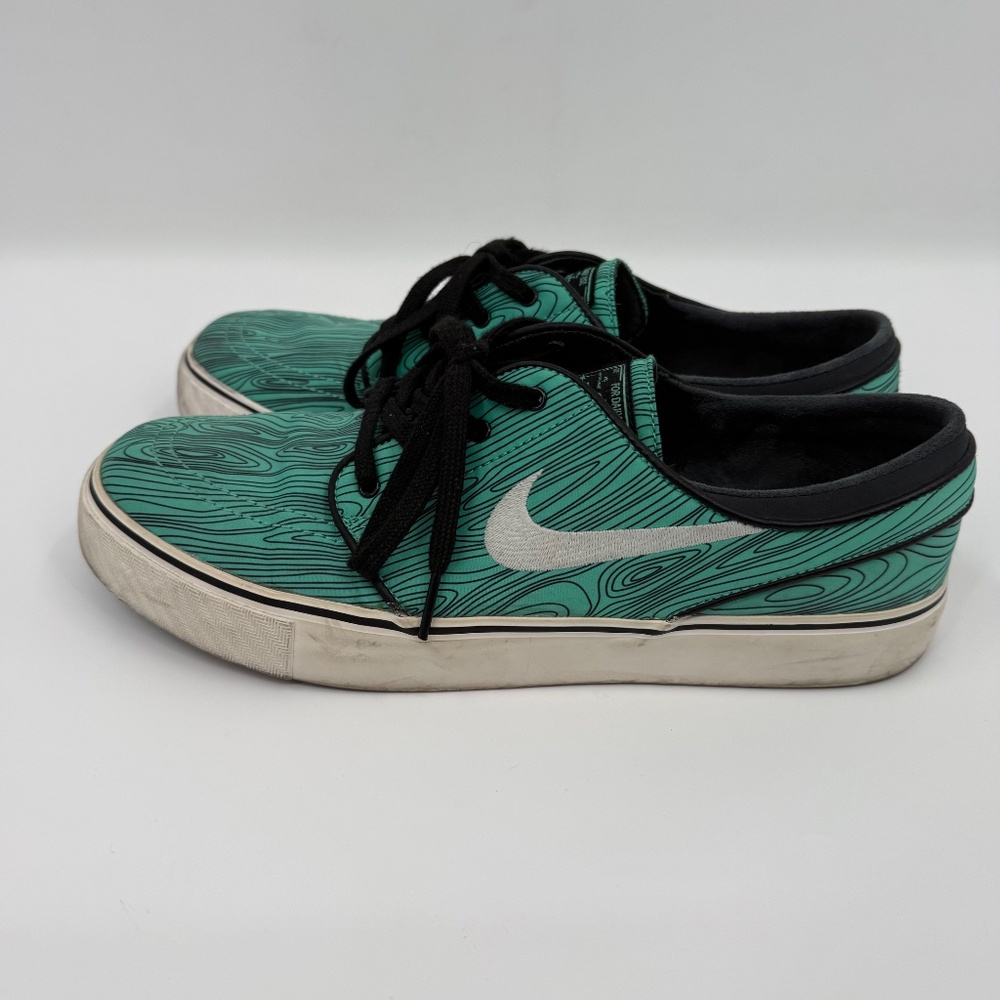 Nike SB Zoom Stefan Janoski Premium Quikstrike Men 9 Mint Woodgrain Teal Shoe - Picture 5 of 11